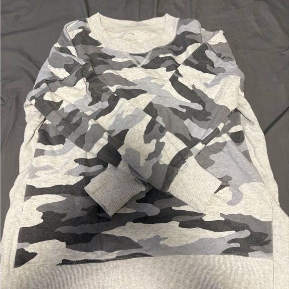aerie Sweaters - aerie Gray and Black Camo Pullover Sweater
